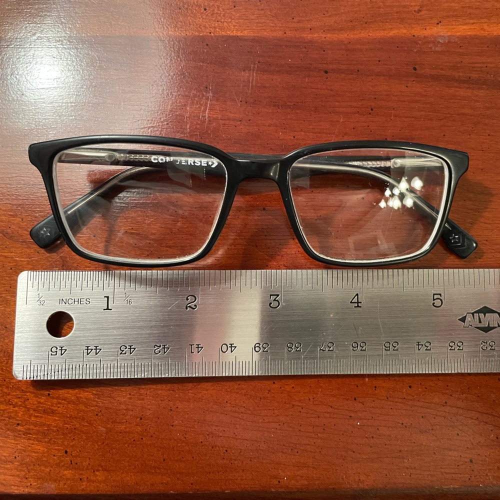 Black square-framed Coverse children’s eyeglasses - Picture 2 of 3